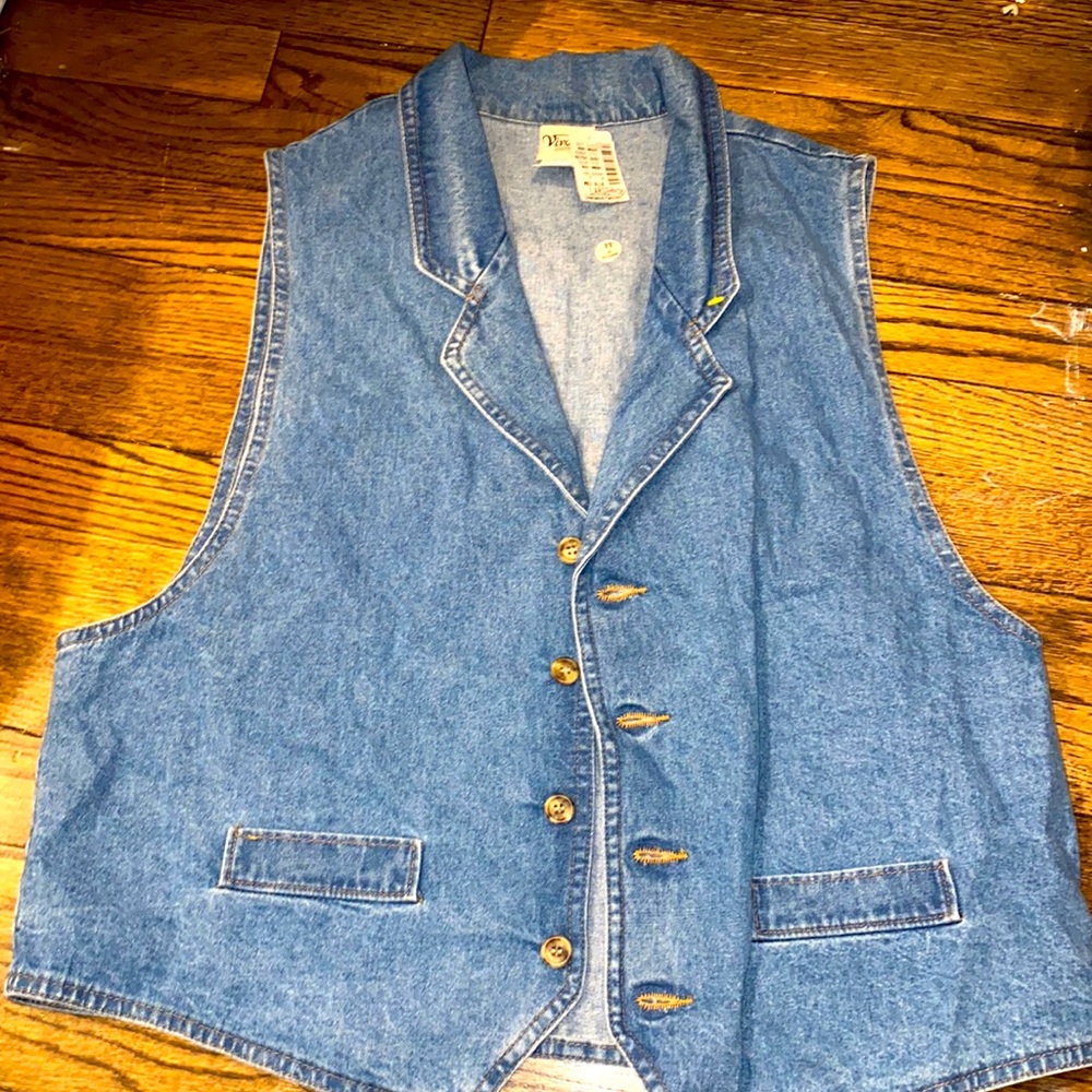 Vintage Vivaldi Jeanswear denim vest BNWT - rock out with this Fab Classic Brand